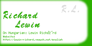 richard lewin business card